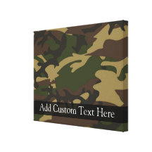 Dusty Green Camo Gallery Wrapped Canvas