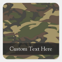 Dusty Green Camo Square Sticker