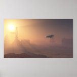 Dusty Landing on Mars Colony - Poster posters