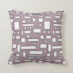 Dusty lavender geometric pattern pillow