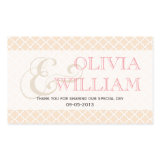 Dusty pink Moroccan tile ampersand wedding favor Rectangular Sticker