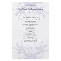 Dusty Purple Floral Wedding Program Flyer