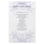 Dusty Purple Floral Wedding Program flyers