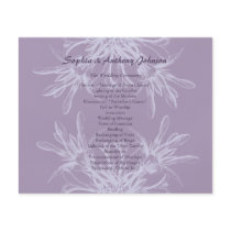 Dusty Purple Floral Wedding Program Full Color Flyer