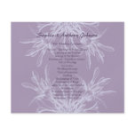 Dusty Purple Floral Wedding Program flyers
