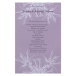 Dusty Purple Floral Wedding Program Custom Flyer