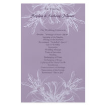 Dusty Purple Floral Wedding Program Custom Flyer
