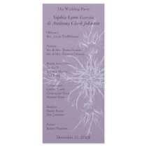Dusty Purple Floral Wedding Program Rack Card Design