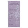 Dusty Purple Floral Wedding Program Rack Card Design