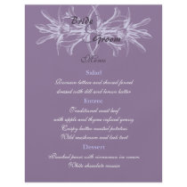 Dusty Purple Wedding Menu Custom Flyer