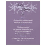 Dusty Purple Wedding Menu flyers