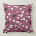 Dusty Rose Cherry Blossom Winged Hearts Throw Pillows