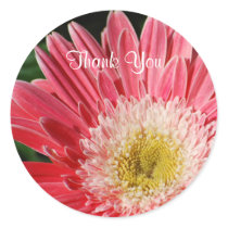 Dusty Rose Gerbera Thank You Stickers