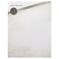 Dusty Satin Monogram letterhead by PaperExpressions Dusty Satin Monogram letterhead