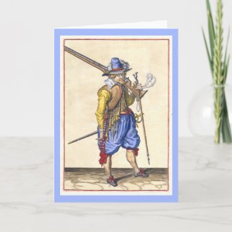 Dutch 17th Century Soldier - Greeting Card card