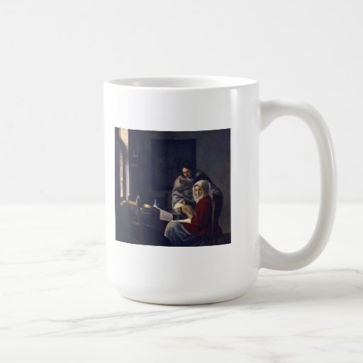 Dutch Artist Vermeer Painting Girl Interupted Mug