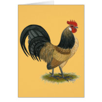 Dutch Bantam:  Blue Quail Rooster Greeting Cards
