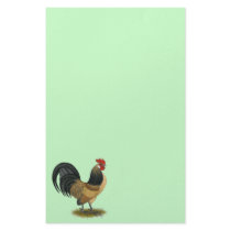 Dutch Bantam:  Blue Quail Rooster Customized Stationery