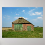 Dutch Barn in Friesland, Holland Poster
