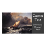 Dutch Boats in a Gale Customized Photo Card