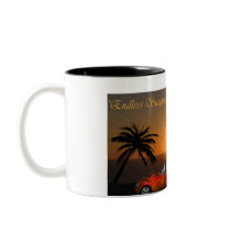 Dutch bunnies on beach mug