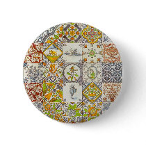 Dutch Ceramic Tiles Pinback Buttons