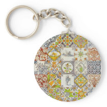 Dutch Ceramic Tiles Keychain