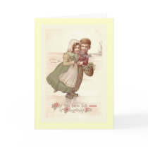 "Dutch Children Skating" Christmas Card