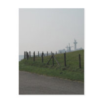 Dutch city of Vlissingen Silhouette Photo Postcard