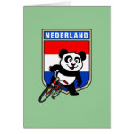 This cute cycling panda stands in front of a Dutch flag with his bike. This original design makes a perfect gift for Dutch bicyclers or bicycling fanatics in the Netherlands. Great for everyone who loves cute pandas and biking.