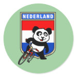 This cute cycling panda stands in front of a Dutch flag with his bike. This original design makes a perfect gift for Dutch bicyclers or bicycling fanatics in the Netherlands. Great for everyone who loves cute pandas and biking.