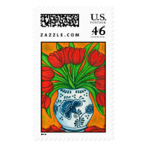 Dutch Delight Tulip Stamp by LisaLorenzPaintings Dutch Delight Tulip Stamp