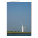 Dutch Dyke with Wind Turbines Note Card by hollandshop Dutch Dyke with Wind Turbines Note Card