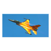 Dutch F-16 Fighting Falcon Jet Airplane Personalized Photo Card