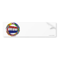 Dutch Flags Ring Bumper Stickers