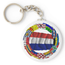 Dutch Flags Ring Keychain