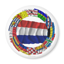 Dutch Flags Ring Fridge Magnets