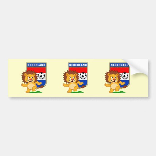 Dutch Football Lion Bumper Sticker