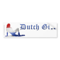 Dutch Girl Flag Bumper Stickers