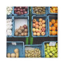 Dutch Grocery Market Fridge Magnets Square