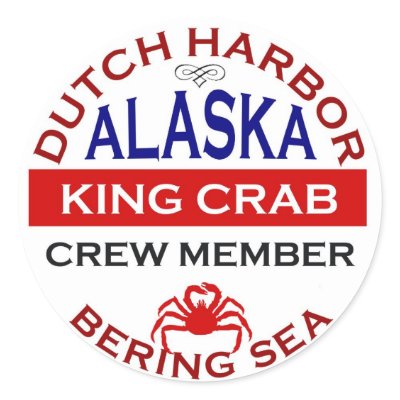 Dutch Harbor Alaskan King Crab Crew Member Sticker by boomdiada