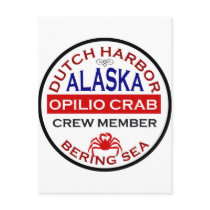 Dutch Harbor Opilio Crab Crew Member Post Card