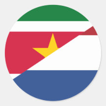 Dutch Language, hybrids flag Round Stickers