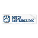 Dutch Partridge Dog Blue bumper stickers by GenuineDogOwner Dutch Partridge Dog Blue bumper stickers