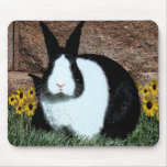 Dutch rabbit digital artwork mousepad