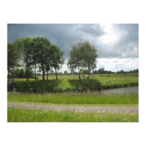 Dutch River Landscape after Rain Photo Poster Art posters