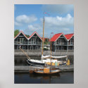 Dutch Sailing Boats Row Houses Photo Poster Print