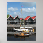 Dutch Sailing Boats Row Houses Photo Poster Print
