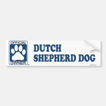 Dutch Shepherd Dog Blue Bumper Stickers