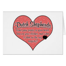Dutch Shepherd Paw Prints Dog Humor Greeting Cards